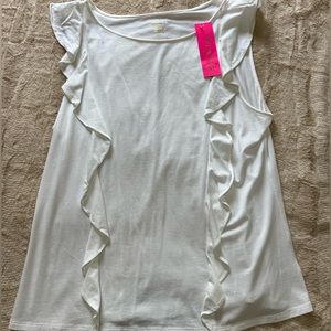 Lilly Pulitzer Austen top size XL in resort white